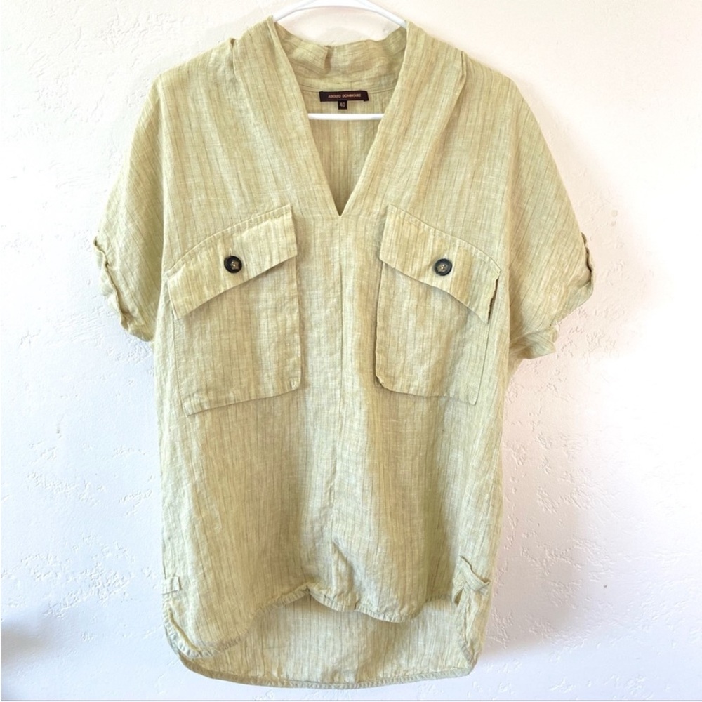 Adolfo Dominguez Beige Textured Blouse